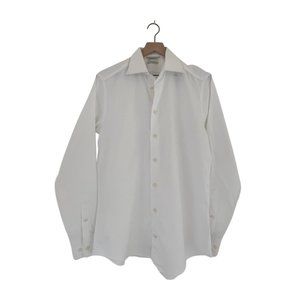 Suitsupply: White "Traveller" twill dress shirt. Slim fit.
